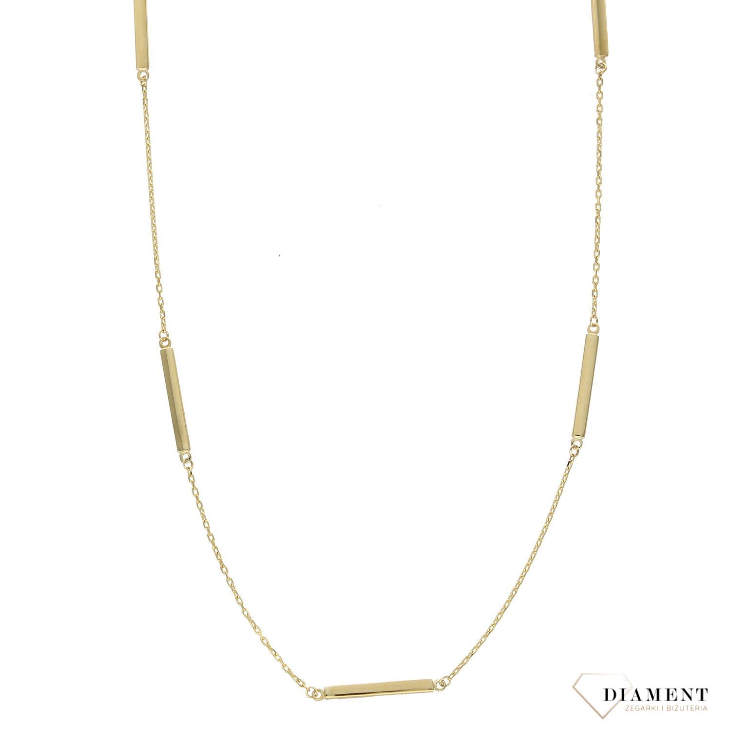 Złoty naszyjnik celebrytka 333 'blaszki'.jpg